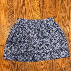 J. Crew Navy Floral Mini Skirt